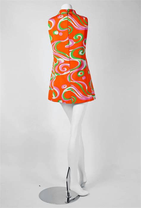 1960 s pierre cardin psychedelic cotton twill circle cut outs mod tunic dress at 1stdibs 60s