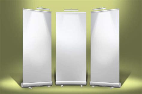 Download This 3 Stand Roll Up Banner Mockup Designhooks