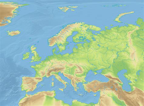 Detailed physical map of europe in russian. Europe map 3D Model OBJ 3DS FBX MTL X3D | CGTrader.com