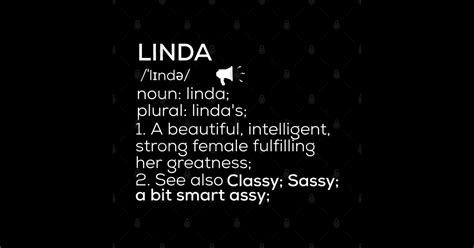Linda Name Definition Linda Female Name Linda Name Sticker Teepublic