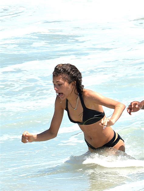 Zendaya Coleman Bikini Candids Beach In Malibu July 2014 • Celebmafia