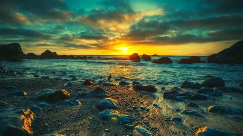 🥇 Clouds Landscapes Nature Sun Beach Hdr Photography Wallpaper 104640