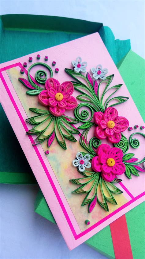 All Purpose Handmade Paper Quilled Greeting Cards For Etsy Quilling