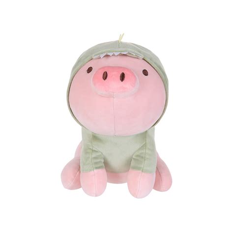 Miniso Sitting Piglet Plush Toy Pillow With Dinosaur H