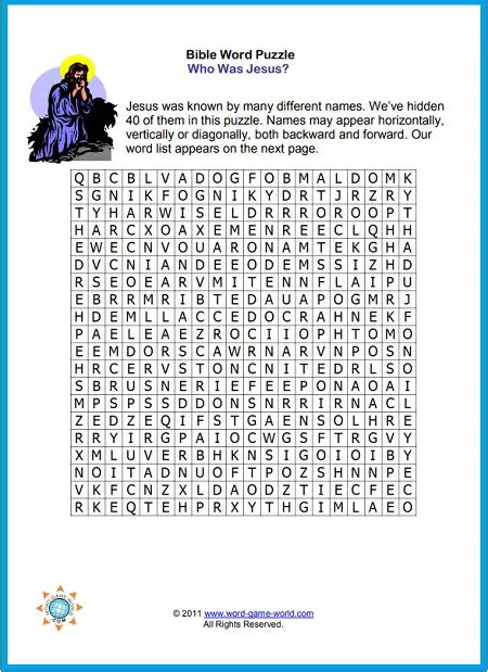Jesus Word Search
