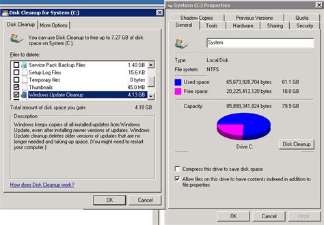 Click on free up disk space by deleting unnecessary files. Use Disk Cleanup to Reclaim Space from WinSXS Folder in ...