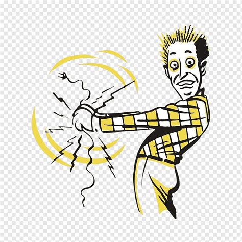 Electrical Injury Electricity Electrocution Shock Illustration Cartoon