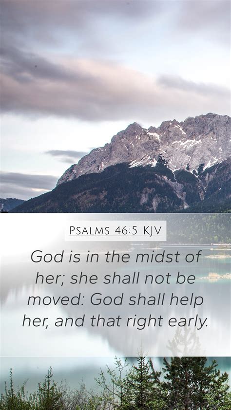 Psalms 465 Kjv Mobile Phone Wallpaper God Is In The Midst Of Her
