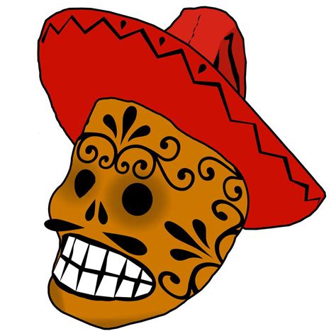 Skull With Mexican Hat Free Image Download