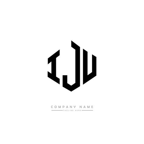 Iju Letter Logo Design With Polygon Shape Iju Polygon And Cube Shape