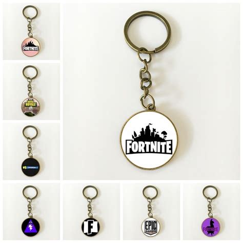 Fortnite Battle Royale Keychains Keyring Printing Personalized Jewelry Do Not Fade Styles