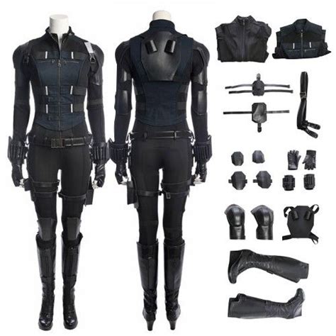 Avengers Infinity War Black Widow Natasha Romanoff Cosplay Costume Top