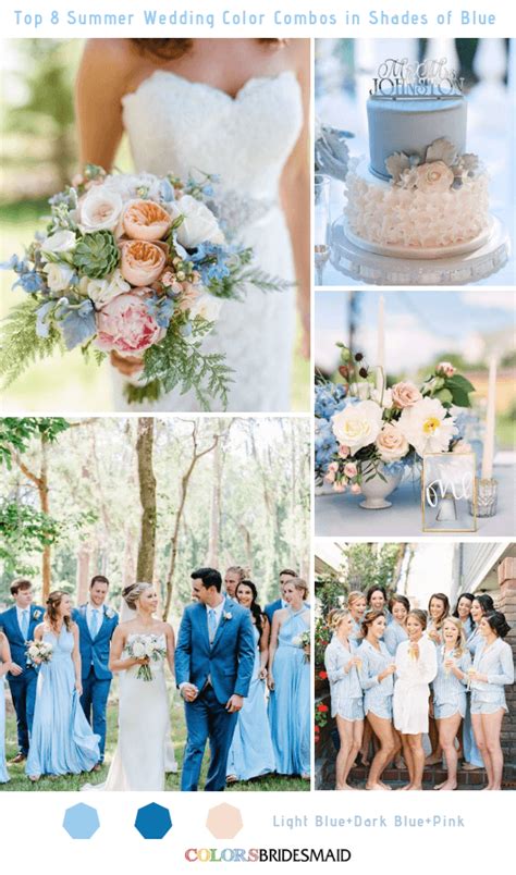 Top 8 Summer Wedding Color Combos In Shades Of Blue For
