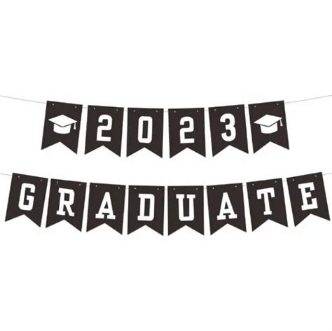 Veewon 2023 Graduate Banner Bunting Graduation Party Decorations For