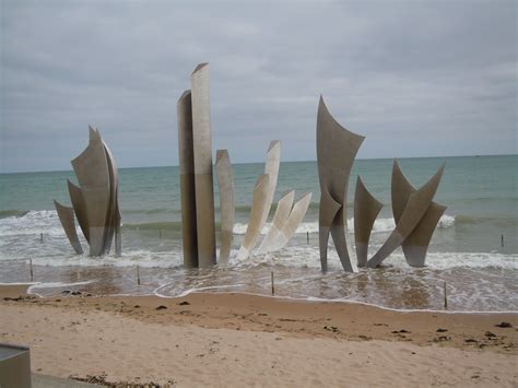 French Sculpture Of Peace On Omaha Beach Normandy French Sculpture