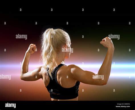 Black Woman Flexing Biceps High Resolution Stock Photography And Images