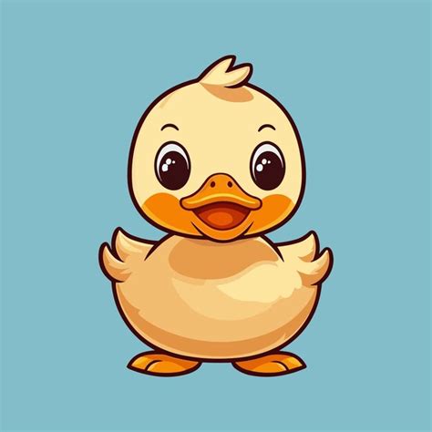Premium Vector Yellow Duck Vector Cartoon Character