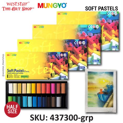 Mungyo Soft Pastel Mps Set 24 32 48 64 Colors Half Size Pastel