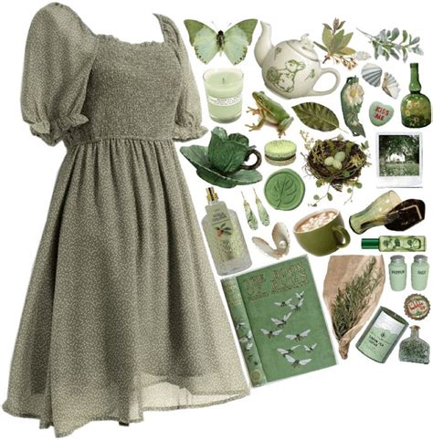 Cottagecore Sage Green Aesthetic Outfit Shoplook In 2021