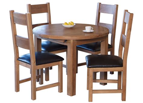 Free delivery and returns on ebay plus items for plus members. Round Extending Dining Table And Four Chairs - Fahenshaw