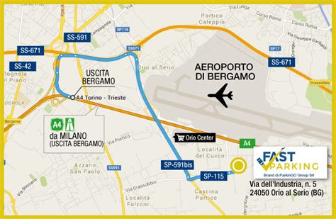 Cartina Fastparking Parcheggio Bergamo Aeroporto 