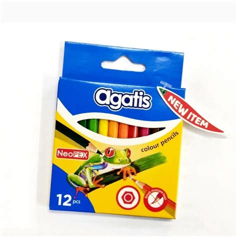 Agatis Neopex Pensil Warna 12 Color Pendek Sinar Mega Store