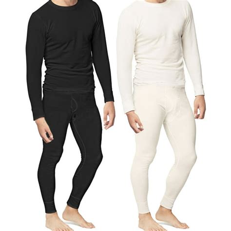 Place And Street Place And Street Mens 2pc Thermal Underwear Set Cotton