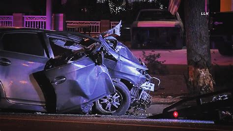 prius driver killed after slamming into tree west rancho dominguez ca 10 10 20 youtube