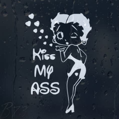 Sexy Betty Boop Kiss My Ass Funny Car Or Laptop Decal Vinyl Sticker Ebay