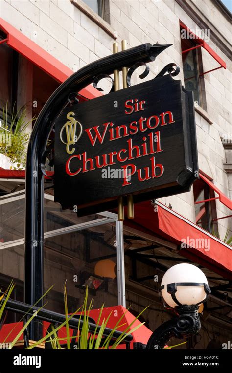 Sir Winston Churchill Pub On Crescent Street In Downtown Montreal