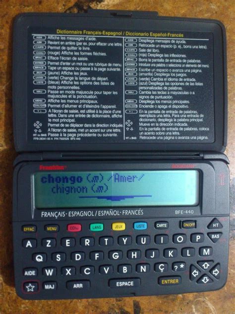 Traducir palabras de inglés a español. Traductor Franklin Frances-español, Esp-frances Bfe-440 ...