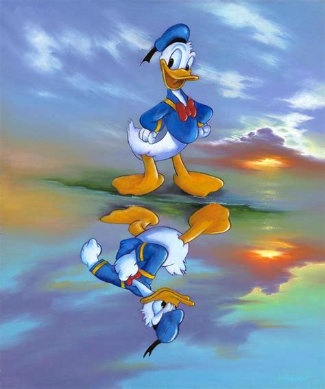 A Mirrored Image Shows Two Donald Ducks The Top Image Shows Him