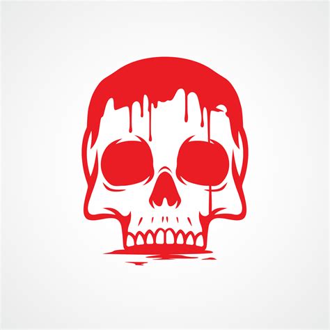 Bloody Skull Head Illustration Vector Design 13943387 Vector Art At