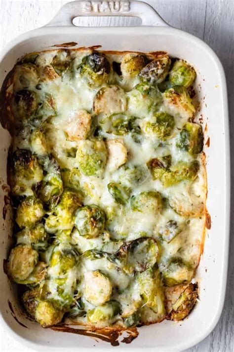 Brussel Sprout Casserole Easy Side Dish Feelgoodfoodie
