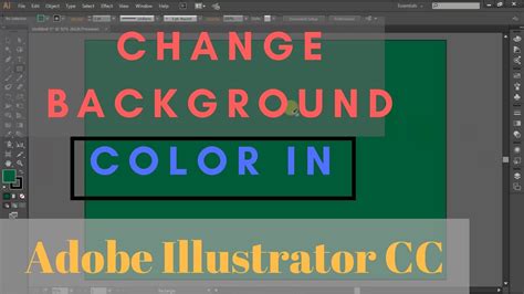 How To Change The Background Color In Adobe Illustrator Cc Quick
