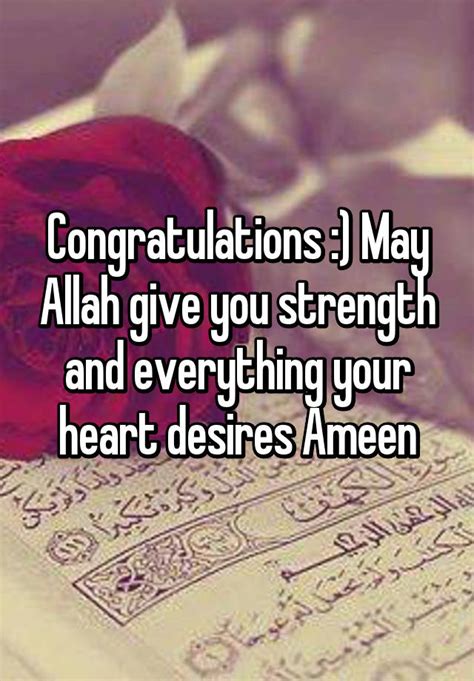 Comment must not exceed 1000 characters. Congratulations :) May Allah give you strength and ...