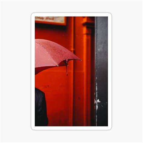 Red Umbrella Sticker For Sale By Holyoats Redbubble