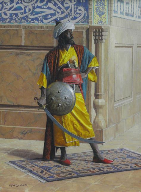 Orientalist Paintings Of Moorish Chiefs Moorish Man At Arms Oils On