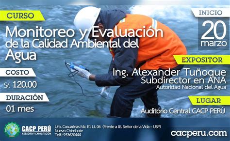 CACP Perú Curso Monitoreo Y Evaluaciòn De La Calidad Ambiental Del Agua