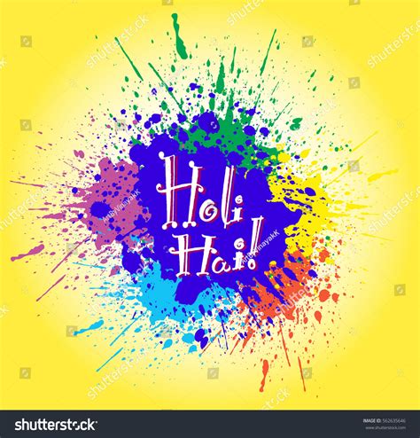 Holi Hai Festival Logo Unit Stock Vector Royalty Free 562635646