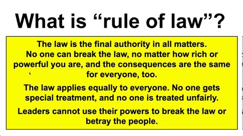 What Is A Benefit Of The Rule Of Law