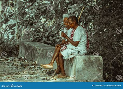 Indian Village Old Couple Indian Village Old Couple Editorial Photography Image Of Indian