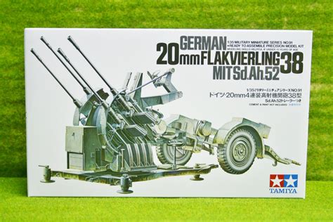 Tamiya Wwii German 20mm Flakvierling 38 Mit Sd Ah52 135 Scale Kit