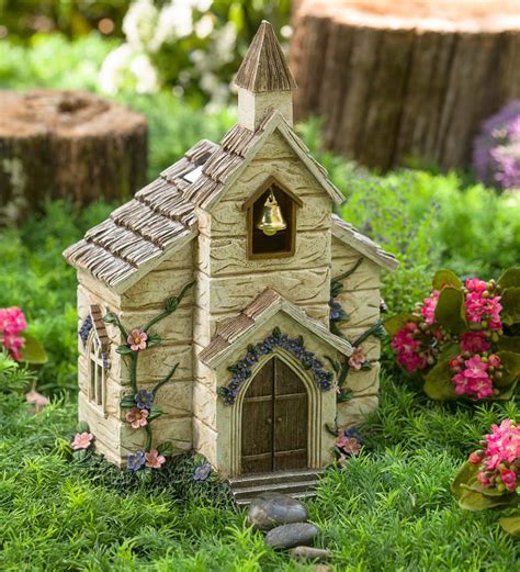 Miniature Fairy Garden Solar Church Miniature Fairy Gardens Plowhearth