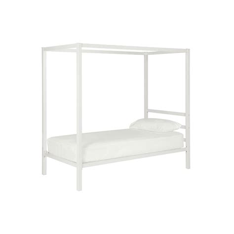 Double size or any size at your request. Twin size White Metal Platform Canopy Bed Frame - No Box ...