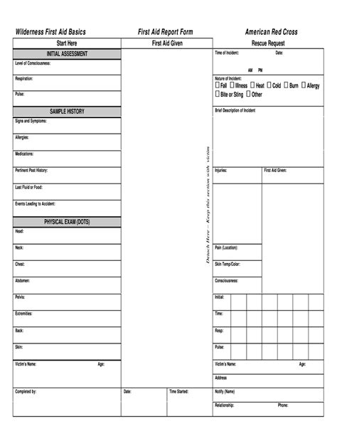 Red Cross First Aid Report Form Fill Out And Sign Online Dochub