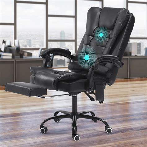 300lb massage office chair executive pu leather computer desk chair 135 degree reclining