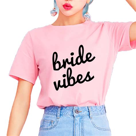 2018 Bride Vibes Womens Tee Bridal Married Shirt Wedding Tee Hubby