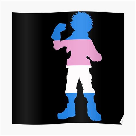 Izuku Midoriya Pride Collection Trans Flag Edition Poster For Sale By Drakken Blue Redbubble