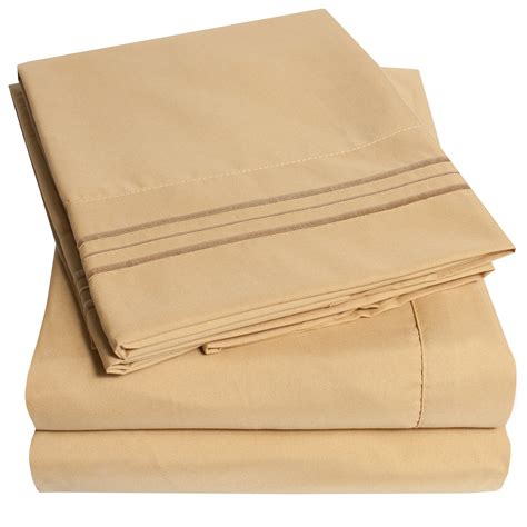 1 fitted sheet, 1 flat sheet, 1 pillowcase. Sweet Home Collection 1800 Series Microfiber Sheet Set ...